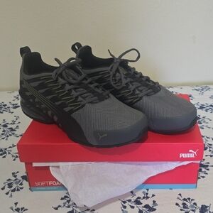 Puma Gray Wide Fit Running Sneakers